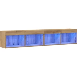 vidaXL Tv-Bänkar>TV-bänkset 2 pcs Artisan Ek 80 x 30 x 30 cm Konstruerat trä