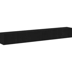 vidaXL Tv-Bänkar>TV-bänkset 3 pcs Svart Ek 80 x 30 x 30 cm Konstruerat trä