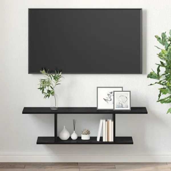 vidaXL Tv-Bänkar>TV-bänkset Svart 103 x 30 x 26,5 cm Konstruerat trä