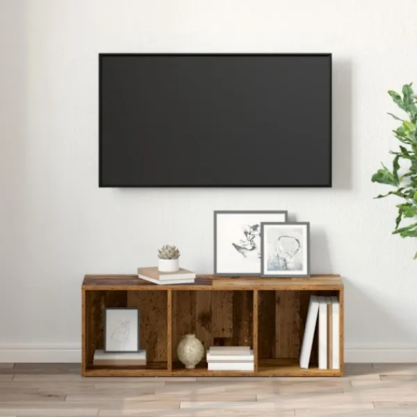 vidaXL Tv-Bänkar>TV-bänkset Väggmonterad Brun 72 x 35 x 37 cm Konstruerat trä