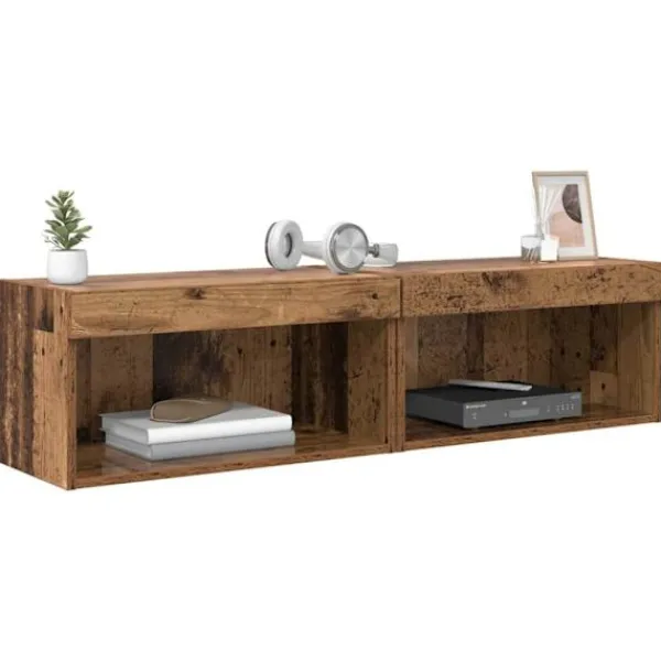 vidaXL Tv-Bänkar>TV-möbler 2 pcs Gammalt trä 60 x 30 x 30 cm Konstruerat trä