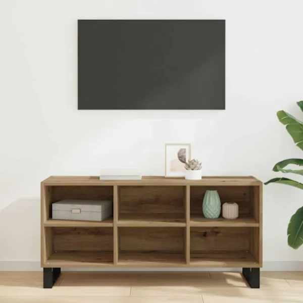 vidaXL Tv-Bänkar>TV-skåp Artisan Ek 103,5 x 30 x 50 cm Konstruerat trä