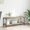 vidaXL Tv-Bänkar>TV-skåp Artisan Ek 100x33x41cm Konstruerat trä och järn