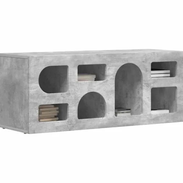 vidaXL Tv-Bänkar>TV-skåp Betonggrå 100 x 35 x 40 cm Konstruerat trä