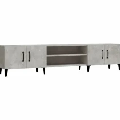 vidaXL Tv-Bänkar>TV-skåp betonggrå 180x31,5x40 cm konstruerat trä