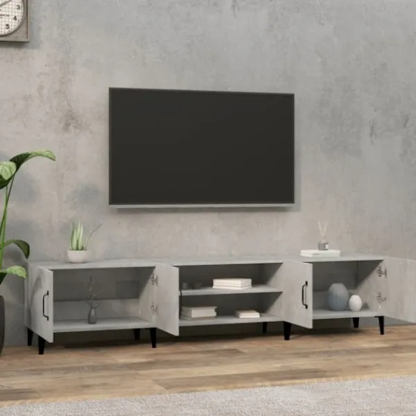 vidaXL Tv-Bänkar>TV-skåp betonggrå 180x31,5x40 cm konstruerat trä