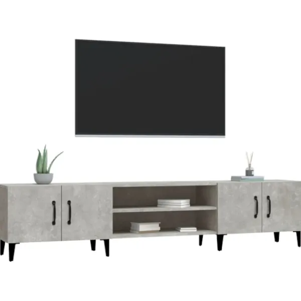 vidaXL Tv-Bänkar>TV-skåp betonggrå 180x31,5x40 cm konstruerat trä