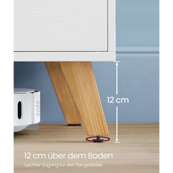 Pavil Tv-Bänkar>Tv-skåp För Tv-apparater Upp Till 65 Tum, 140 Cm Bred Tv-bänk med 2 Dörrar, Vit