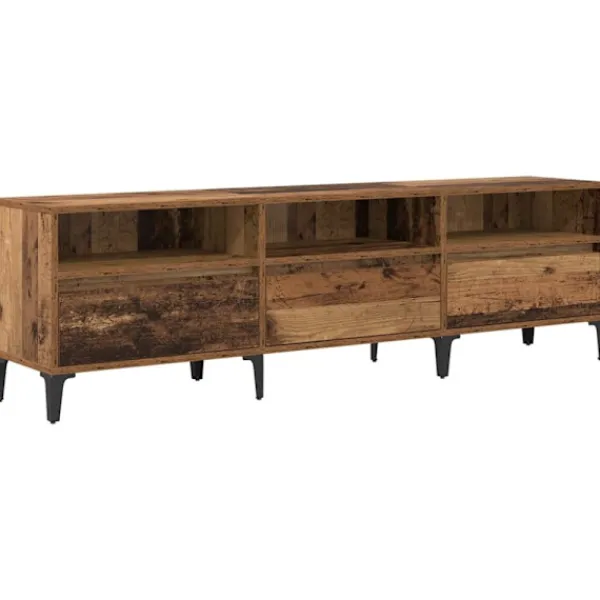 vidaXL Tv-Bänkar>TV-skåp Gammalt trä 150 x 30 x 45 cm Konstruerat trä och järn