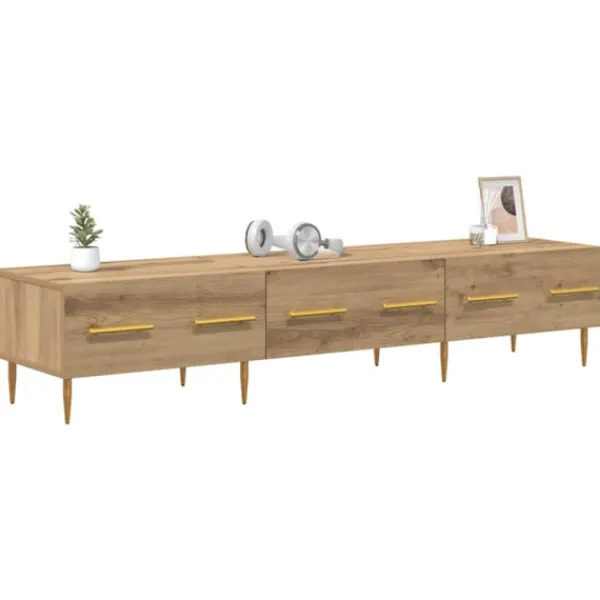 vidaXL Tv-Bänkar>TV-skåp med låda Artisan Ek 150 x 36 x 30 cm Konstruerat trä