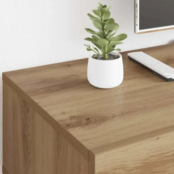 vidaXL Tv-Bänkar>TV-skåp med låda Artisan Ek 150 x 36 x 30 cm Konstruerat trä