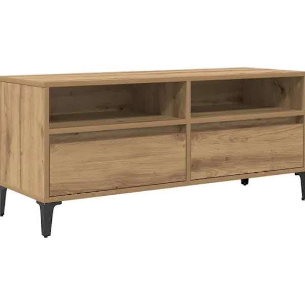 vidaXL Tv-Bänkar>TV-skåp med låda Artisan Ek 100 x 34,5 x 44,5 cm