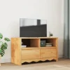vidaXL Tv-Bänkar>TV-skåp med låda Drammen Ek 99 x 43 x 55 cm Massivt tallträ