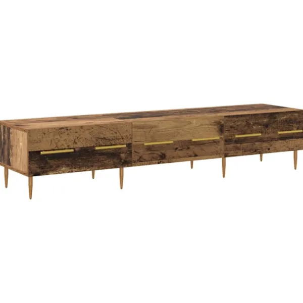 vidaXL Tv-Bänkar>TV-skåp med låda Gammalt trä 150 x 36 x 30 cm Konstruerat trä