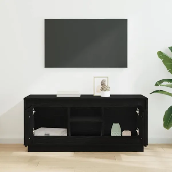 vidaXL Tv-Bänkar>TV-skåp Svart Ek 102 x 35 x 45 cm Konstruerat trä