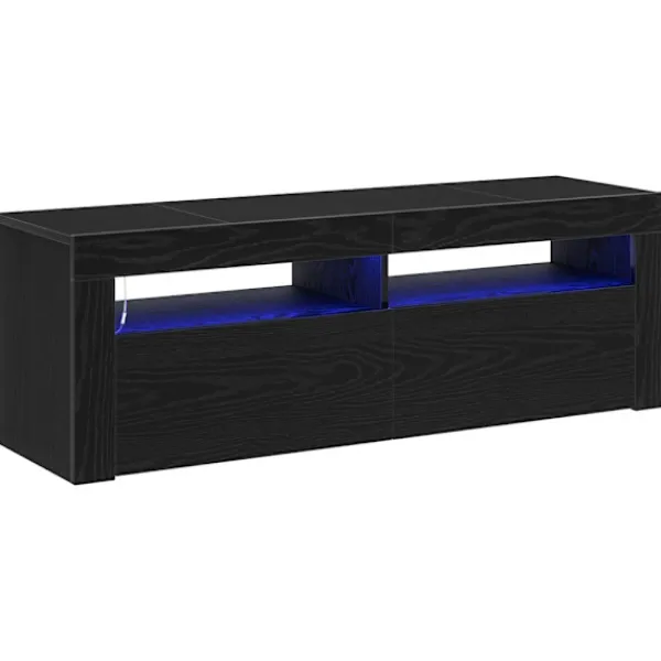 vidaXL Tv-Bänkar>TV-skåp Svart Ek 120 x 35 x 40 cm Konstruerat trä