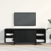 vidaXL Tv-Bänkar>TV-skåp Svart Ek 120 x 30 x 40,5 cm Konstruerat trä