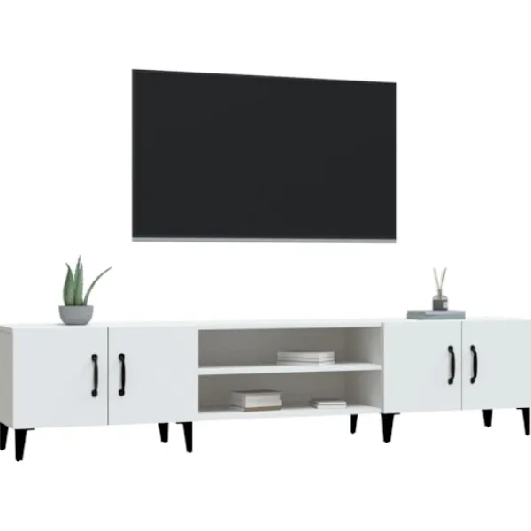 vidaXL Tv-Bänkar>TV-skåp vit 180x31,5x40 cm konstruerat trä