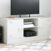 vidaXL Tv-Bänkar>TV-skåp vit 99x39x44 cm stål