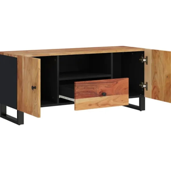 vidaXL Tv-Bänkar>TV-skåp 105x33,5x46 cm massivt akacia och konstruerat trä
