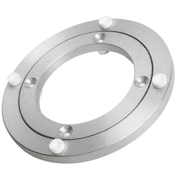 Matbord>Tyst Vridplatta Förbättrad Ljuddämpad Aluminiumlegering Roterande Hårdvara Vridplatta Stabil och Halkfri för Matbord 5 tum