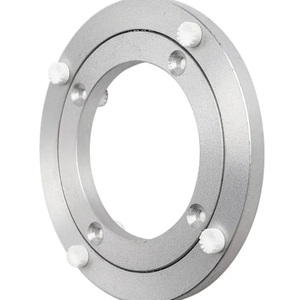 Matbord>Tyst Vridplatta Förbättrad Ljuddämpad Aluminiumlegering Roterande Hårdvara Vridplatta Stabil och Halkfri för Matbord 5 tum