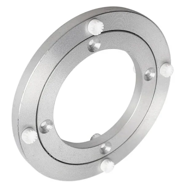 Matbord>Tyst Vridplatta Förbättrad Ljuddämpad Aluminiumlegering Roterande Hårdvara Vridplatta Stabil och Halkfri för Matbord 5 tum