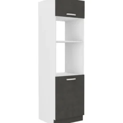 Skåp>Ugnspelarskåp med 2 gångjärnsdörrar - - L 60 x D 57 x H 210 cm - LASSEN