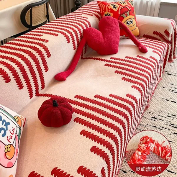 Soffor>Universal soffa, en del, heltäckande chenillesofföverdrag