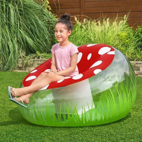 BESTWAY Sittpuffar>Uppblåsbar Fåtölj - - Svamp - 112x112x66 cm - Flerfärgad - +6 År Flerfärgad