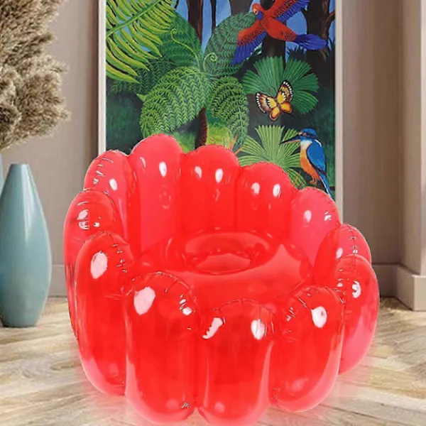 Sittsäckar>Uppblåsbar Jelly-stol - Portabel uppblåsbar soffa för inom- och utomhusbruk, uppblåsbar soffstol, luftsoffa för trädgård & uteplats