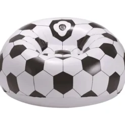 Sittsäckar>Uppblåsbar soffa Uppblåsbar flockad lat soffa sittsäck fotbollsdesign Uppblåsbar stol Fotboll Luftblås Strandstol för utomhusbruk Ute Inne