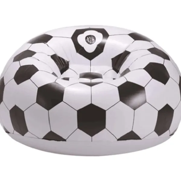 Sittsäckar>Uppblåsbar soffa Uppblåsbar flockad lat soffa sittsäck fotbollsdesign Uppblåsbar stol Fotboll Luftblås Strandstol för utomhusbruk Ute Inne