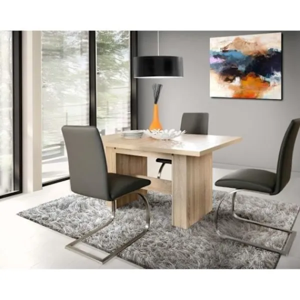 Matbord>Utdragbart matbord för 6 till 12 personer modern stil - MIDDAG - L 140-273 x B 90 cm