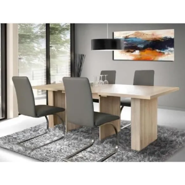 Matbord>Utdragbart matbord för 6 till 12 personer modern stil - MIDDAG - L 140-273 x B 90 cm