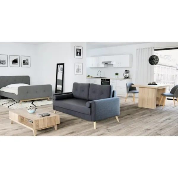 Matbord>Utdragbart matbord för 6 till 12 personer modern stil - MIDDAG - L 140-273 x B 90 cm