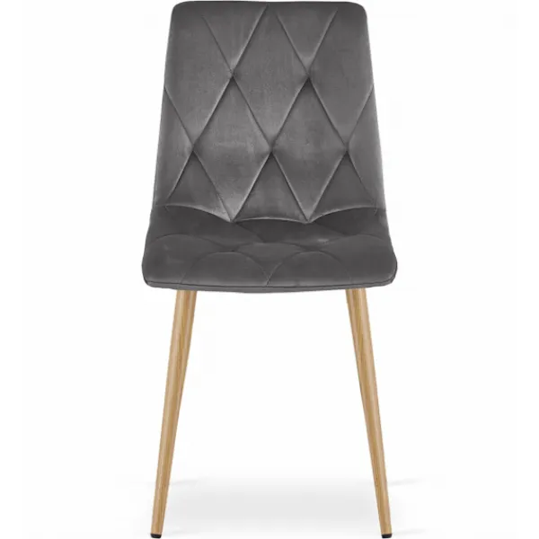 Valora Matgrupper>NP Bordsset med 4 grå TYRA-stolar - Sonoma Oak 120x80