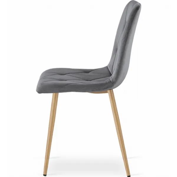 Valora Matgrupper>NP Bordsset med 4 grå TYRA-stolar - Sonoma Oak 120x80
