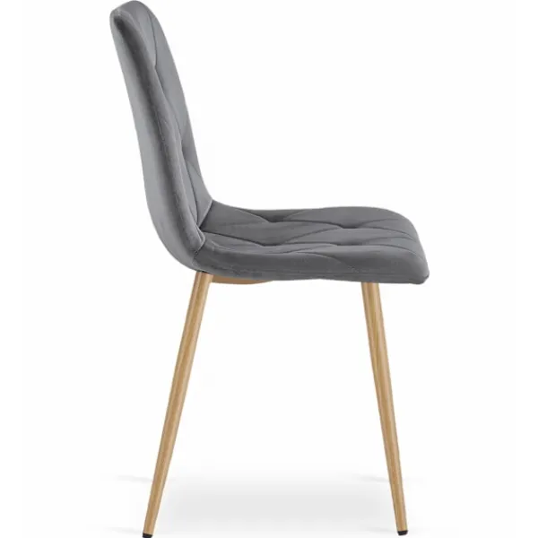 Valora Matgrupper>NP Bordsset med 4 grå TYRA-stolar - Sonoma Oak 120x80
