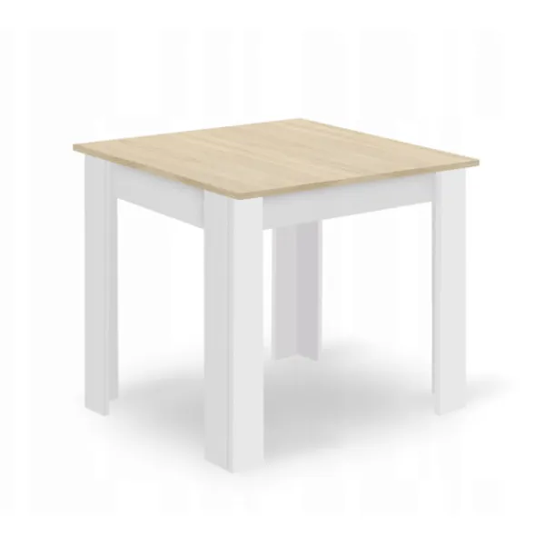 Valora Matgrupper>SET MED KVADRATISKT BORD 80X80 Sonoma Ek + 4 Osaka Stolar Grå x4