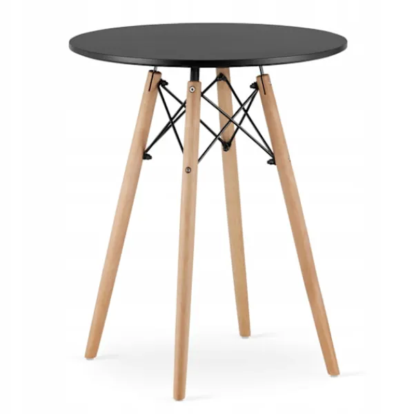 Valora Matgrupper>SET MED RUNDA BORD KOVA 60 Svart + 2 WAKO Stolar Grå x2
