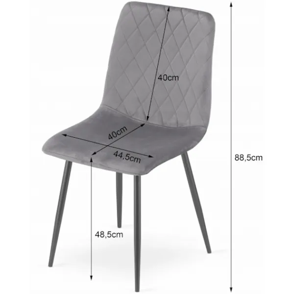 Valora Matgrupper>SET MED RUNDBORD KOVA 80 Svart + 4 Stolar Turin Mörkgrå