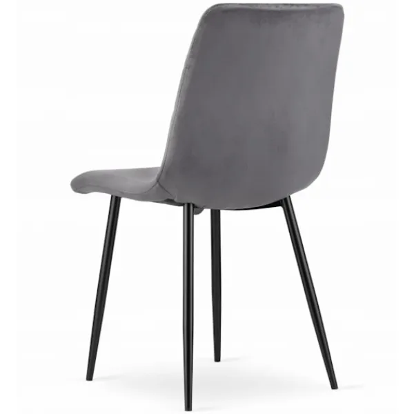 Valora Matgrupper>SET MED RUNDBORD KOVA 80 Svart + 4 Stolar Turin Mörkgrå