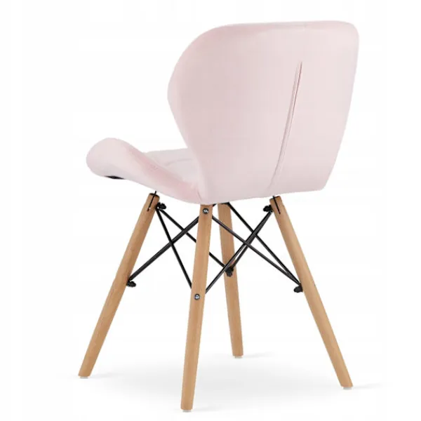 Valora Matgrupper>YURO Rektangulärt Bord 120x80 Vitt + 4 WAKO Rosa Stolar