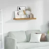 vidaXL Hyllor>Vägg hylla Väggmonterad Beige 90 x 23,5 x 4 cm Konstruerat trä