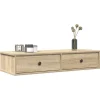 vidaXL Hyllor>Vägghylla med lådor sonoma-ek 100x37,5x19 cm konstruerat trä