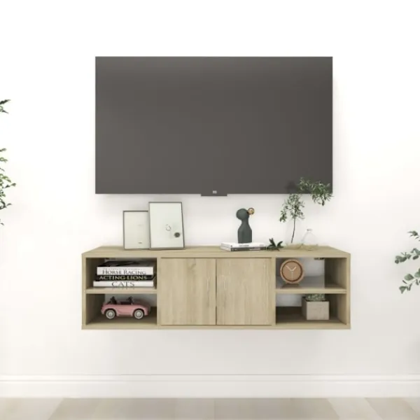 vidaXL Tv-Bänkar>Vägghylla sonoma-ek 102x30x29 cm konstruerat trä