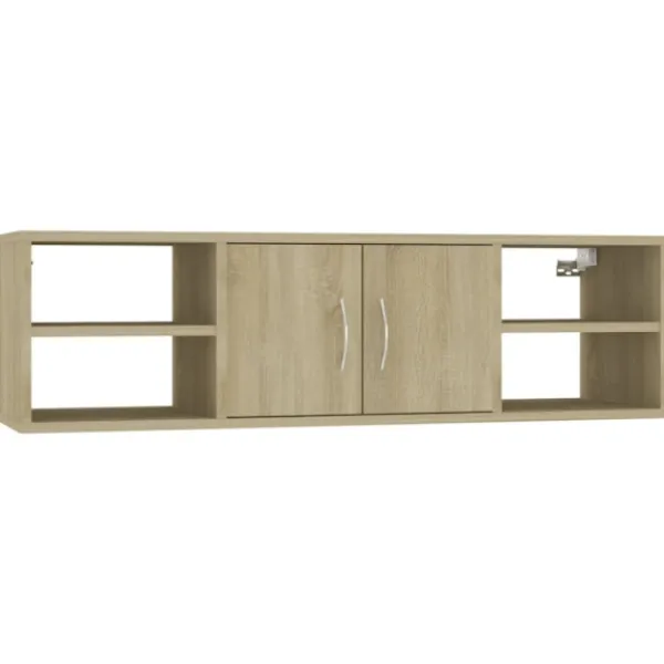 vidaXL Tv-Bänkar>Vägghylla sonoma-ek 102x30x29 cm konstruerat trä