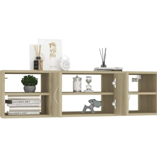 vidaXL Tv-Bänkar>Vägghylla sonoma-ek 102x30x29 cm konstruerat trä