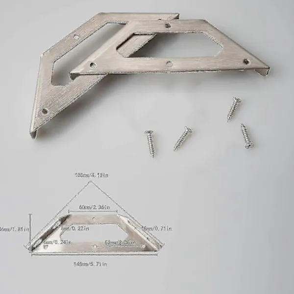 Hyllor>Vägghyllfäste, 2 stycken metallhyllfäste 14,5 cm vägghyllfäste, rostfria väggmonterade hyllfästen med skruvar
